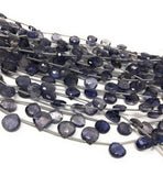Natural Iolite Beads, Gemstone Beads, Wholesale Beads, Bulk Beads, Jewelry Making Supplies, 8.5mm -9.5mm, 8" Strand