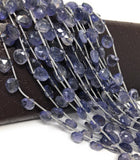 Natural Iolite Beads, Gemstone Beads, Wholesale Beads, Bulk Beads, Jewelry Making Supplies, 8.5mm -9.5mm, 8" Strand