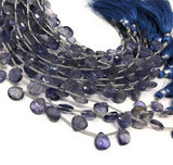Natural Iolite Beads, Gemstone Beads, Wholesale Beads, Bulk Beads, Jewelry Making Supplies, 8.5mm -9.5mm, 8" Strand