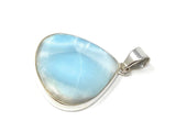 Larimar Pendant, Gemstone Pendant, Bohemian Jewelry, Sterling Silver Pendant, Natural Gemstone Pendant, 44mm x 33.35mm