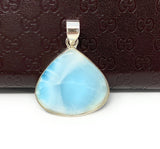 Larimar Pendant, Gemstone Pendant, Bohemian Jewelry, Sterling Silver Pendant, Natural Gemstone Pendant, 44mm x 33.35mm