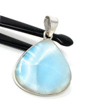 Larimar Pendant, Gemstone Pendant, Bohemian Jewelry, Sterling Silver Pendant, Natural Gemstone Pendant, 44mm x 33.35mm
