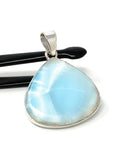 Larimar Pendant, Gemstone Pendant, Bohemian Jewelry, Sterling Silver Pendant, Natural Gemstone Pendant, 44mm x 33.35mm