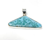 Larimar Pendant, Gemstone Pendant, Bohemian Jewelry, Sterling Silver Pendant, Natural Gemstone Pendant, 34mm X 46.45mm