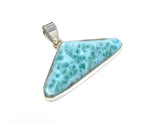 Larimar Gemstone Pendant, Bohemian Jewelry, Spiritual Healing Crystal Jewelry, Chakra Jewelry, December Birthstone Pendant, 34mm X 46.45mm