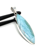 Larimar Pendant, Gemstone Pendant, Bohemian Jewelry, Sterling Silver Pendant, Natural Gemstone Pendant, 66.45 x 21mm