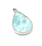 Larimar Pendant, Gemstone Pendant, Bohemian Jewelry, Sterling Silver Pendant, Natural Gemstone Pendant, 62mm x 34.35mm