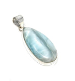 Larimar Pendant, Gemstone Pendant, Bohemian Jewelry, Sterling Silver Pendant, Natural Gemstone Pendant, 47.25mm x 19.5mm