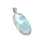 Natural Larimar Pendant, Sterling Silver Gemstone Jewelry, Wholesale DIY Pendants Jewelry Supplies, Gifts for Her, 64mm X 28.15mm