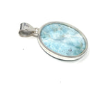 Natural Larimar Pendant, Sterling Silver Gemstone Jewelry, Wholesale DIY Pendants Jewelry Supplies, Gifts for Her, 45mm X 28.10mm