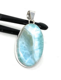 Natural Larimar Pendant, Sterling Silver Gemstone Jewelry, Wholesale DIY Pendants Jewelry Supplies, Gifts for Her, 49mm X 23.35mm