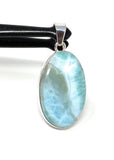 Natural Larimar Pendant, Sterling Silver Gemstone Jewelry, Wholesale DIY Pendants Jewelry Supplies, Gifts for Her, 49mm X 23.35mm