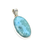 Natural Larimar Pendant, Sterling Silver Gemstone Jewelry, Wholesale DIY Pendants Jewelry Supplies, Gifts for Her, 44mm X 21mm