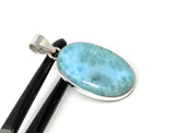 Natural Larimar Pendant, Sterling Silver Gemstone Jewelry, Wholesale DIY Pendants Jewelry Supplies, Gifts for Her, 44mm X 21mm