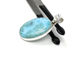 Natural Larimar Pendant, Sterling Silver Gemstone Jewelry, Wholesale DIY Pendants Jewelry Supplies, Gifts for Her, 44mm X 21mm
