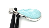 Larimar Pendant, Gemstone Pendant, Bohemian Jewelry, Sterling Silver Pendant, Natural Gemstone Pendant, 50mm x 22.35mm