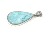 Larimar Pendant, Gemstone Pendant, Bohemian Jewelry, Sterling Silver Pendant, Natural Gemstone Pendant, 50mm x 22.35mm