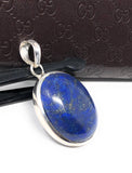 Lapis Lazuli Sterling Silver Gemstone Pendant, Sterling Silver Pendant, 925 Sterling Silver, September Birthstone, Natural Gemstone Pendant