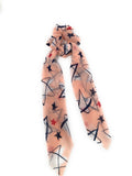 Printed Star Chiffon Scrunchies for Women, Ponytail Holder Hair Tie for Girls, Long Tail Scarf Scrunchies for Women, Gifts for Girls