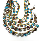 Oyster Copper Turquoise Beads, Turquoise Beads, Healing Crystal, Natural Gemstones, Wholesale Beads, Bulk Beads, 8" Strand