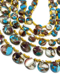 Oyster Copper Turquoise Beads, Turquoise Beads, Healing Crystal, Natural Gemstones, Wholesale Beads, Bulk Beads, 8" Strand