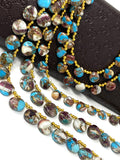 Oyster Copper Turquoise Beads, Turquoise Beads, Healing Crystal, Natural Gemstones, Wholesale Beads, Bulk Beads, 8" Strand
