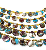 Oyster Copper Turquoise Beads, Turquoise Beads, Healing Crystal, Natural Gemstones, Wholesale Beads, Bulk Beads, 8" Strand