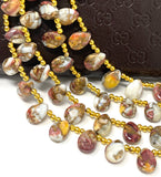 Natural Spiny Oyster Copper Turquoise Beads, Turquoise Beads, Gemstone Beads, Bulk Beads, 8" Strand