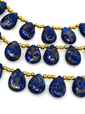 Mohave Lapis Lazuli Copper Beads, Healing Crystal Beads, Gemstone Beads, Lapiz Lazuli Beads, Jewelry Supplies, 8" Strand