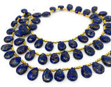 Mohave Lapis Lazuli Copper Beads, Healing Crystal Beads, Gemstone Beads, Lapiz Lazuli Beads, Jewelry Supplies, 8" Strand