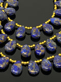 Mohave Lapis Lazuli Copper Beads, Healing Crystal Beads, Gemstone Beads, Lapiz Lazuli Beads, Jewelry Supplies, 8" Strand