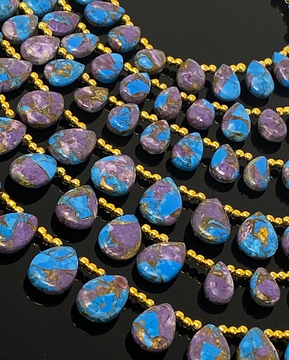 Mohave Copper Turquoise Beads, Gemstone Beads, Healing Crystal Beads, Turquoise Beads, Jewelry Supplies, Bulk Wholesale Beads, 8