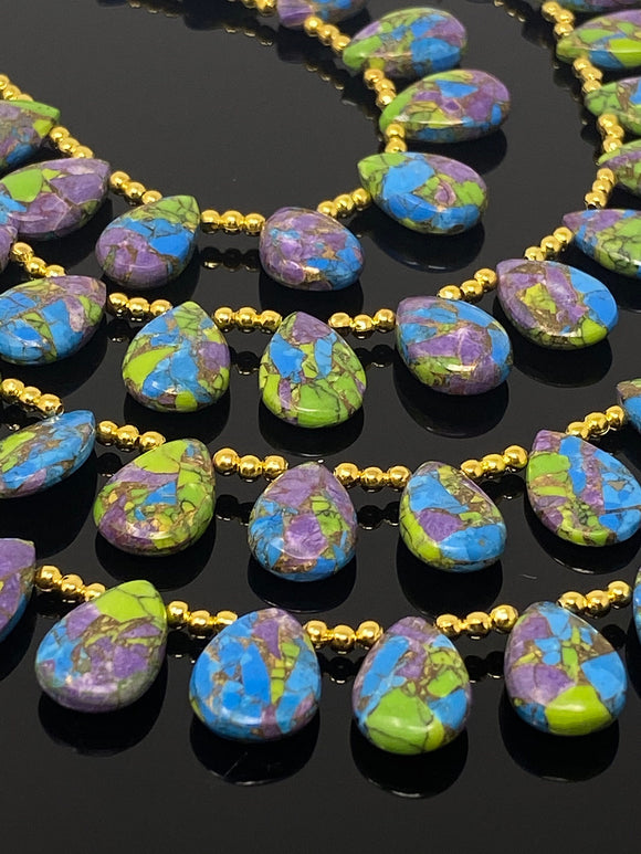 Mohave Copper Turquoise Beads, Gemstone Beads Turquoise Beads, Jewelry Supplies, Bulk Wholesale Beads, 8