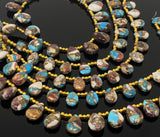 Oyster Copper Turquoise Beads, Turquoise Beads, Healing Crystal, Natural Gemstones, Wholesale Beads, Bulk Beads, 8" Strand