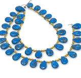 Sky Blue Copper Turquoise Gemstone Beads, Turquoise Beads, Mohave Turquoise Beads, Jewelry Supplies, Bulk Wholesale Beads, 8" Strand