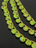 Mohave Green Copper Turquoise Beads, Gemstone Beads Turquoise Beads, Jewelry Supplies, Bulk Wholesale Beads, 8" Strand