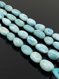 Larimar Gemstone Beads, Genuine Dominican Republic Larimar Beads - AAA Quality, Jewelry Supplies, Healing Crystal, 10x6.5mm - 19x13mm