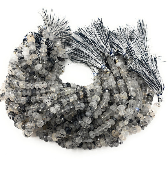Natural Rutile Beads, Gemstone Beads, Jewelry Supplies for Jewelry Making, Wholesale Beads, Bulk Beads, AAA+ Quality 7-8mm 9