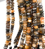 Multi Moonstone Beads, Gemstone Beads, Jewelry Supplies for Jewelry Making, Wholesale Beads, Bulk Beads, AAA+ Quality, 8" Strand