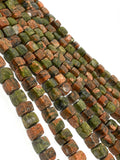 Natural Unakite Jasper Gemstone Beads, Jewelry Supplies forJewelry Making, Wholesale Beads, Bulk Beads, 6-8mm, 8" Strand
