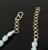 Larimar Gemstone Necklace, Sterling Silver Bohemian Jewelry, Spiritual Healing Crystal Necklace, Throat Chakra Jewelry, December Birthstone