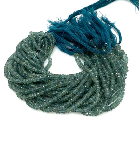 7.5" Natural Tourmaline Beads, Gemstone Beads, Paraiba Tourmaline Beads, Indicolite Tourmaline Beads, Bulk Wholesale Beads, 3mm - 4.5mm