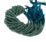 7.5" Natural Tourmaline Beads, Gemstone Beads, Paraiba Tourmaline Beads, Indicolite Tourmaline Beads, Bulk Wholesale Beads, 3mm - 4.5mm