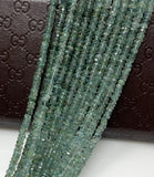 Natural Tourmaline Beads, Gemstone Beads, Green Tourmaline Beads, Bulk Wholesale Beads, Jewelry Supplies, 7.5" Strand