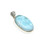 Larimar Pendant, Gemstone Pendant, Larimar, Sterling Silver Bohemian Jewelry, Natural Gemstone Pendant, 48.15mmx 25.15mm