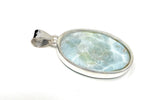 Larimar Pendant, Gemstone Pendant, Larimar, Sterling Silver Bohemian Jewelry, Natural Gemstone Pendant, 53x28.15mm