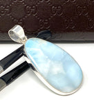 Larimar Pendant, Gemstone Pendant, Bohemian Jewelry, Sterling Silver Pendant, Natural Gemstone Pendant, 53.75 X 28.15mm