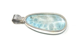 Larimar Pendant, Gemstone Pendant, Bohemian Jewelry, Sterling Silver Pendant, Natural Gemstone Pendant, 53.75 X 28.15mm