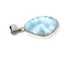 Larimar Pendant, Gemstone Pendant, Bohemian Jewelry, Sterling Silver Pendant, Natural Gemstone Pendant, 43.5 x 23.15mm