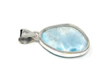 Larimar Pendant, Gemstone Pendant, Bohemian Jewelry, Sterling Silver Pendant, Natural Gemstone Pendant, 43.5 x 23.15mm